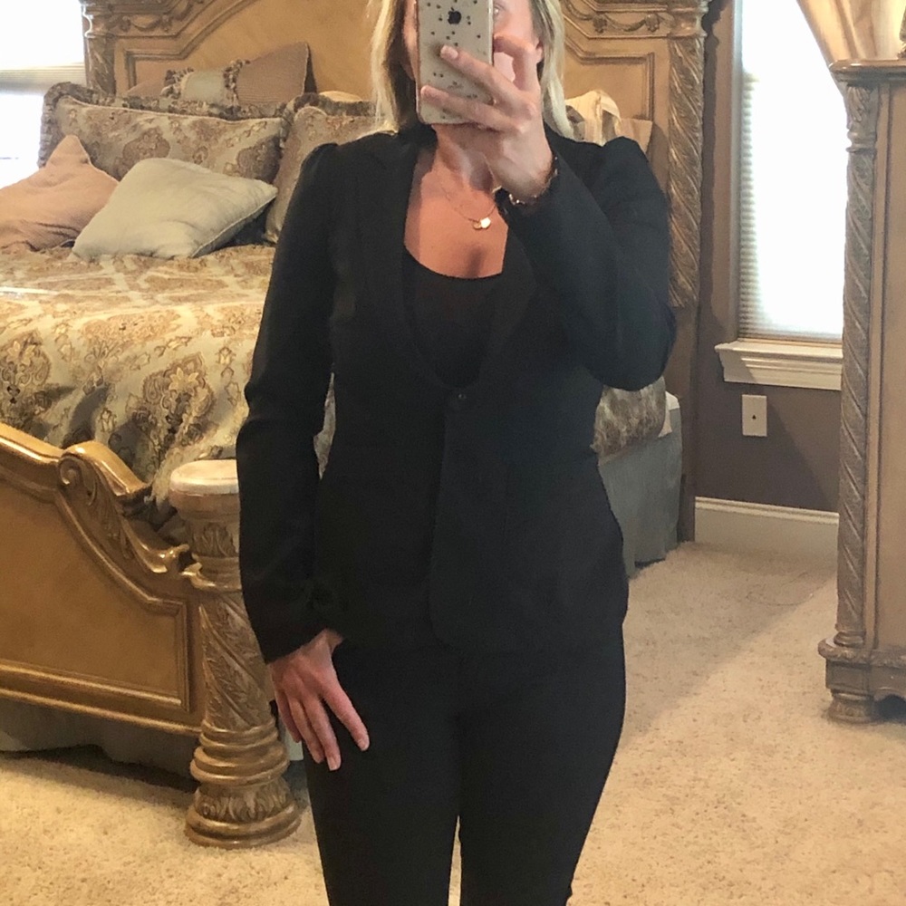 Black soft, casual chic blazer size S